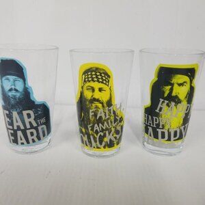 Duck Dynasty Ice Tea Collectible Pint Drinking Glasses 3 Each lot